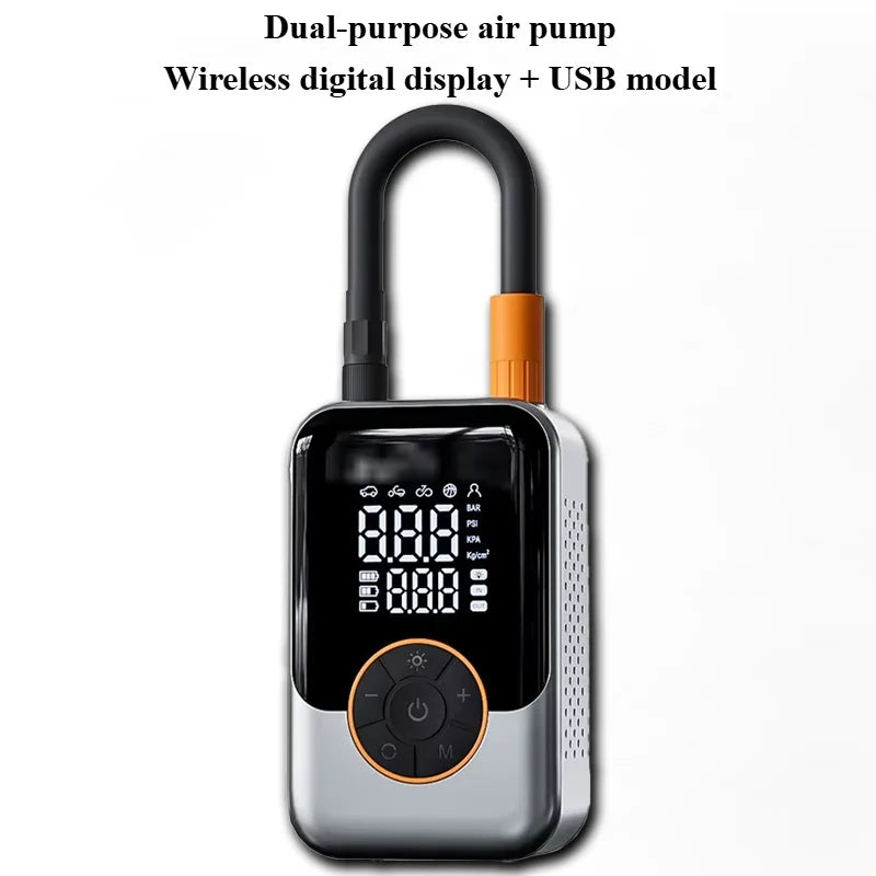 מדחס אוויר אלחוטי לצמיגים – מסך דיגיטלי ועצירה אוטומטית